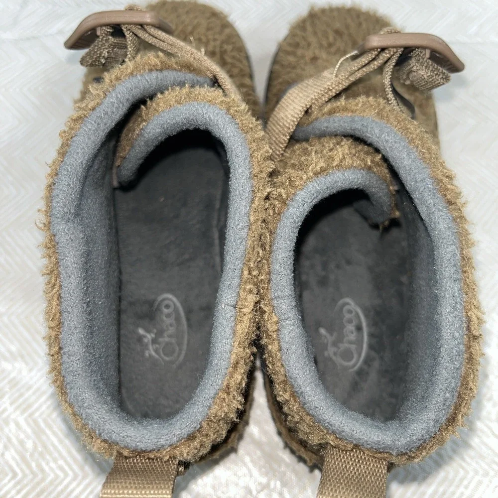 Chaco Ramble Puff Kids Booties Slippers Size 2 EU 33 Trekking Brown Sherpa‎ Warm